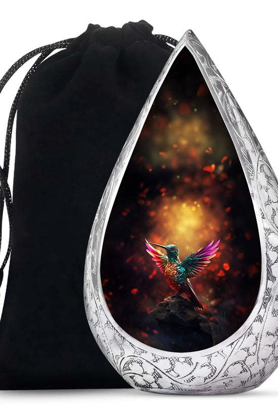 Colourful Hummingbird Memorial Urn - Premium Funeral Urn For Loved Ones