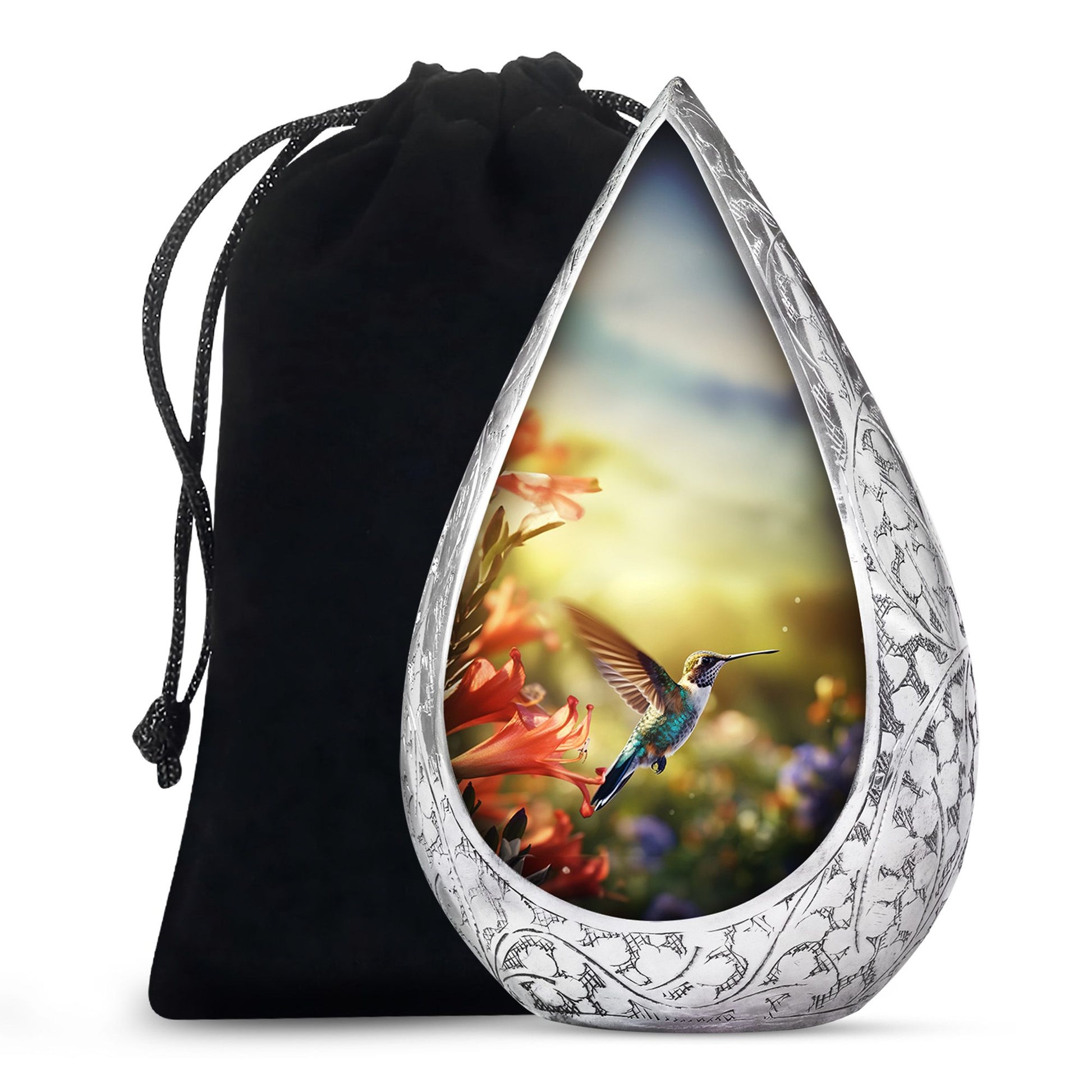 Hummingbird Theme Cremation Urn - Beautiful Memorial Urn For Loved Ones