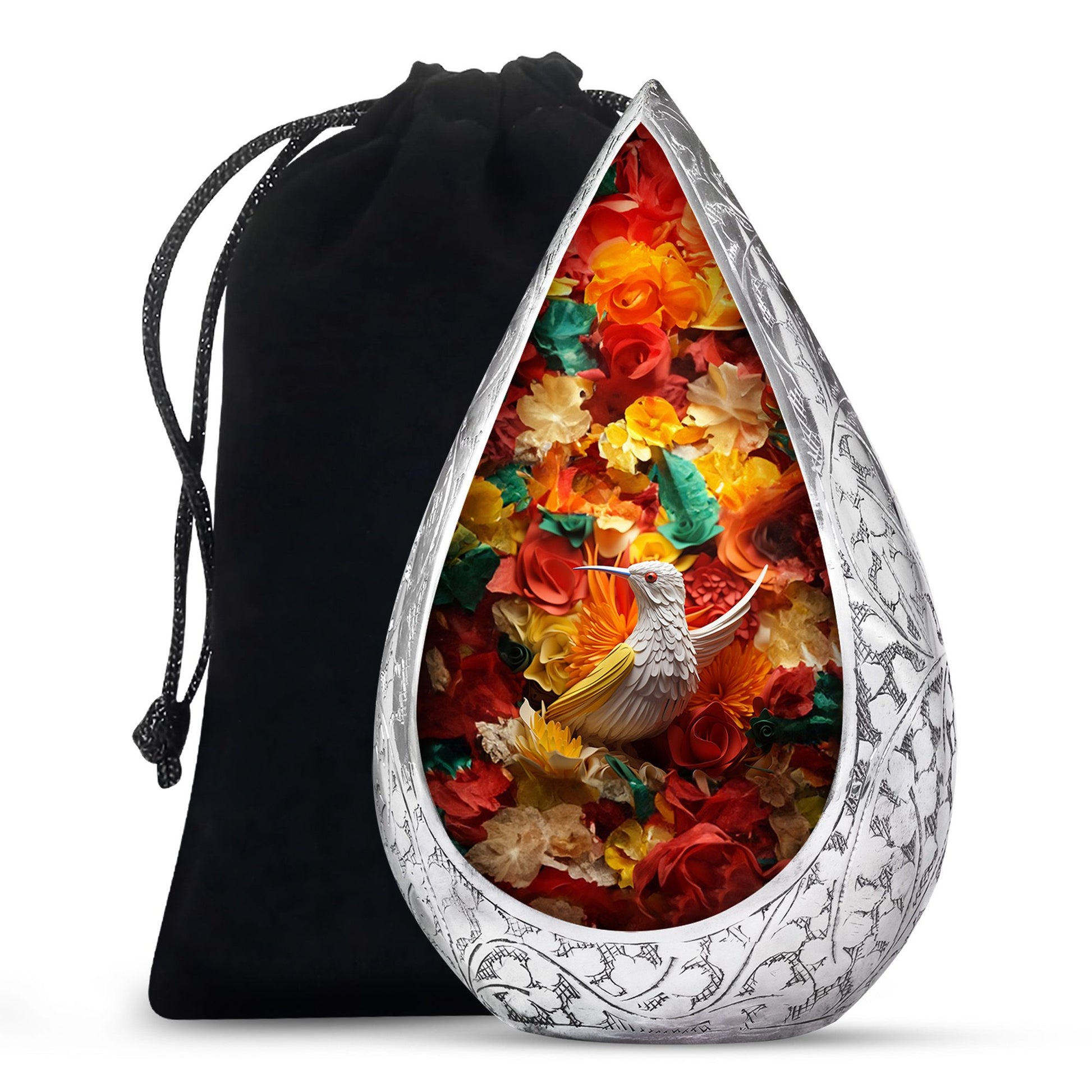 Classic Hummingbird Funeral Urn - Artistic Cremation Urn For Adult Ashes