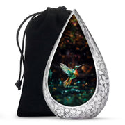 Crystal Hummingbird Theme Cremation Urn - Luxury Funeral Urn For Loved Ones