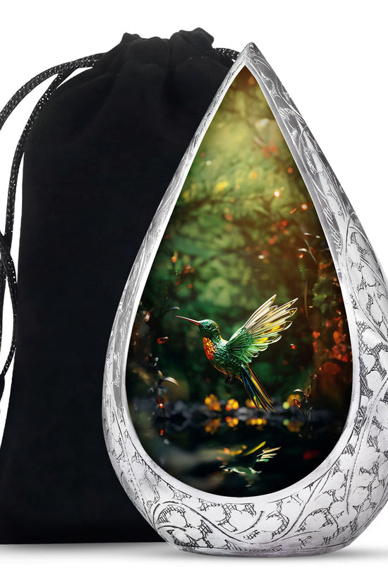Hummingbird Memorial Urn - Crystal Decorative Urn For Human Ashes