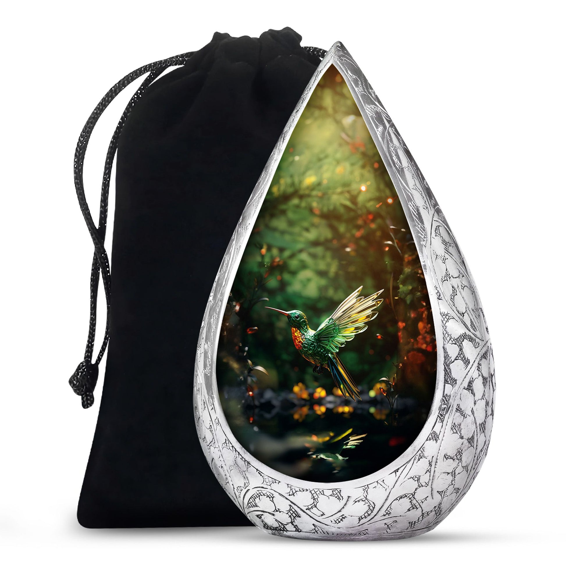 Hummingbird Memorial Urn - Crystal Decorative Urn For Human Ashes