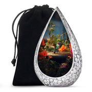 Elegant Hummingbird Memorial Urn - Aluminium Cremation Urn For Human Ashes
