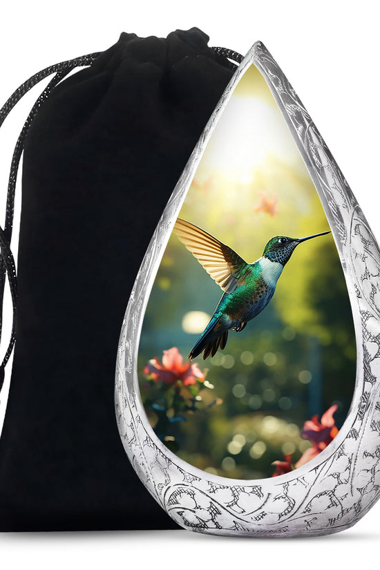 Nature Hummingbird Memorial Urn - Elegant Funeral Urn For Human Ashes