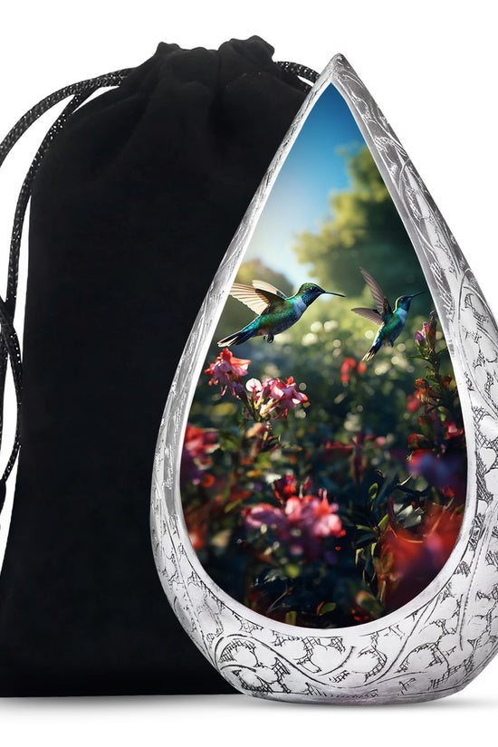 Peaceful Hummingbird Memorial Urn - Nature Funeral Urn For Loved Ones
