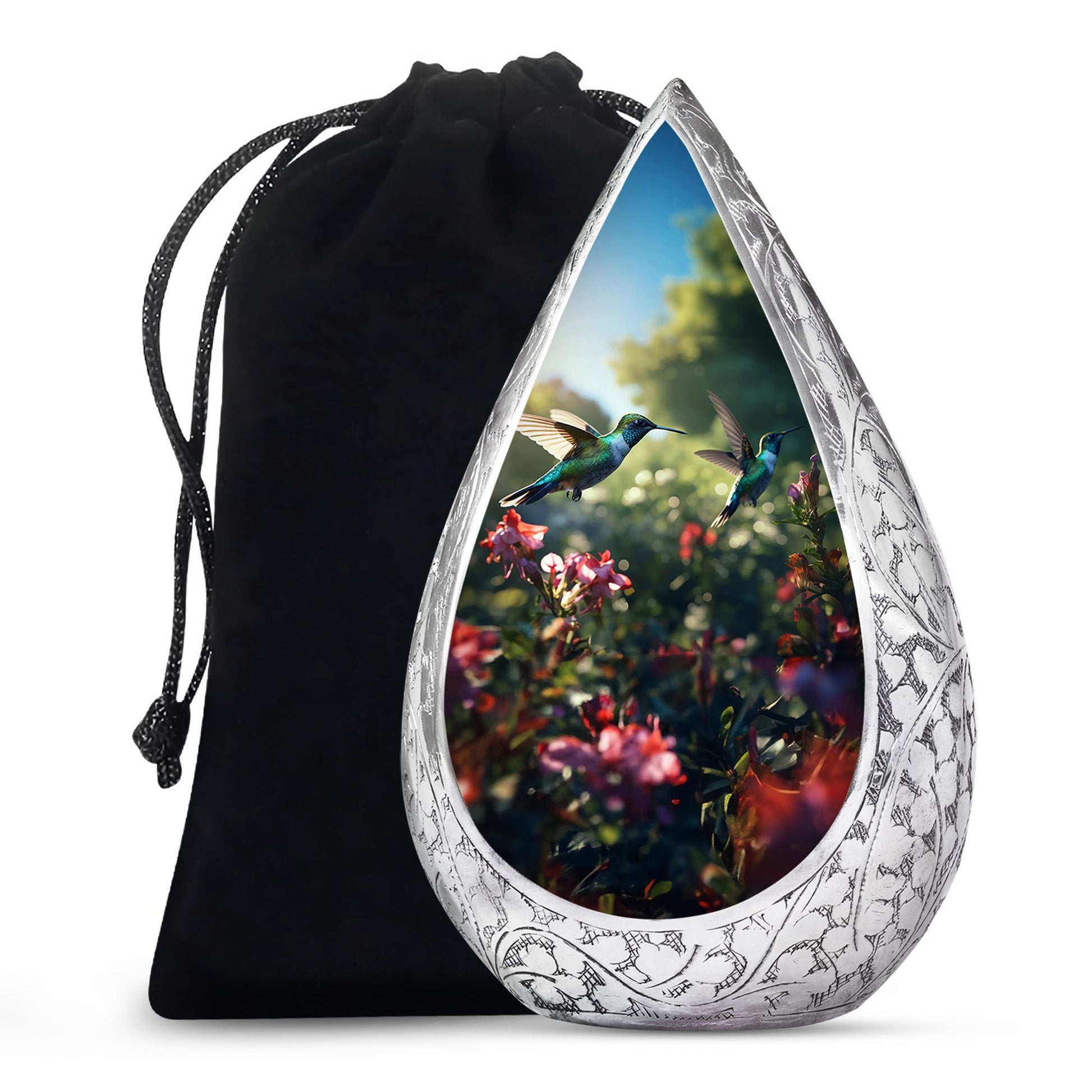 Peaceful Hummingbird Memorial Urn - Nature Funeral Urn For Loved Ones