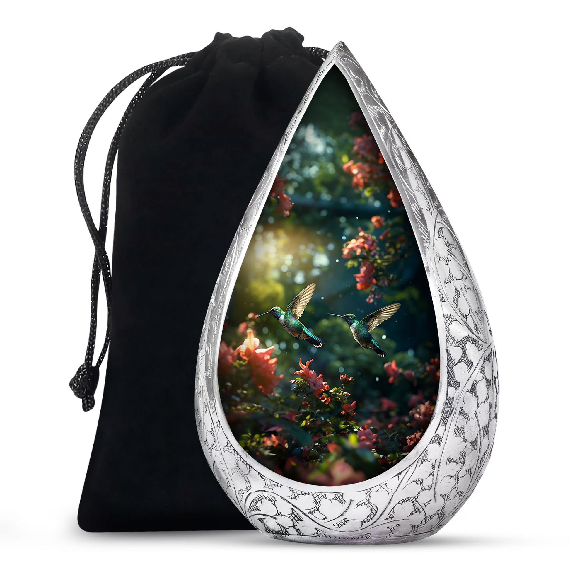 Flying Hummingbird Memorial Urn – Nature Inspired Funeral Urn For Ashes