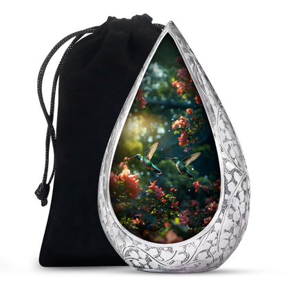 Flying Hummingbird Memorial Urn – Nature Inspired Funeral Urn For Ashes