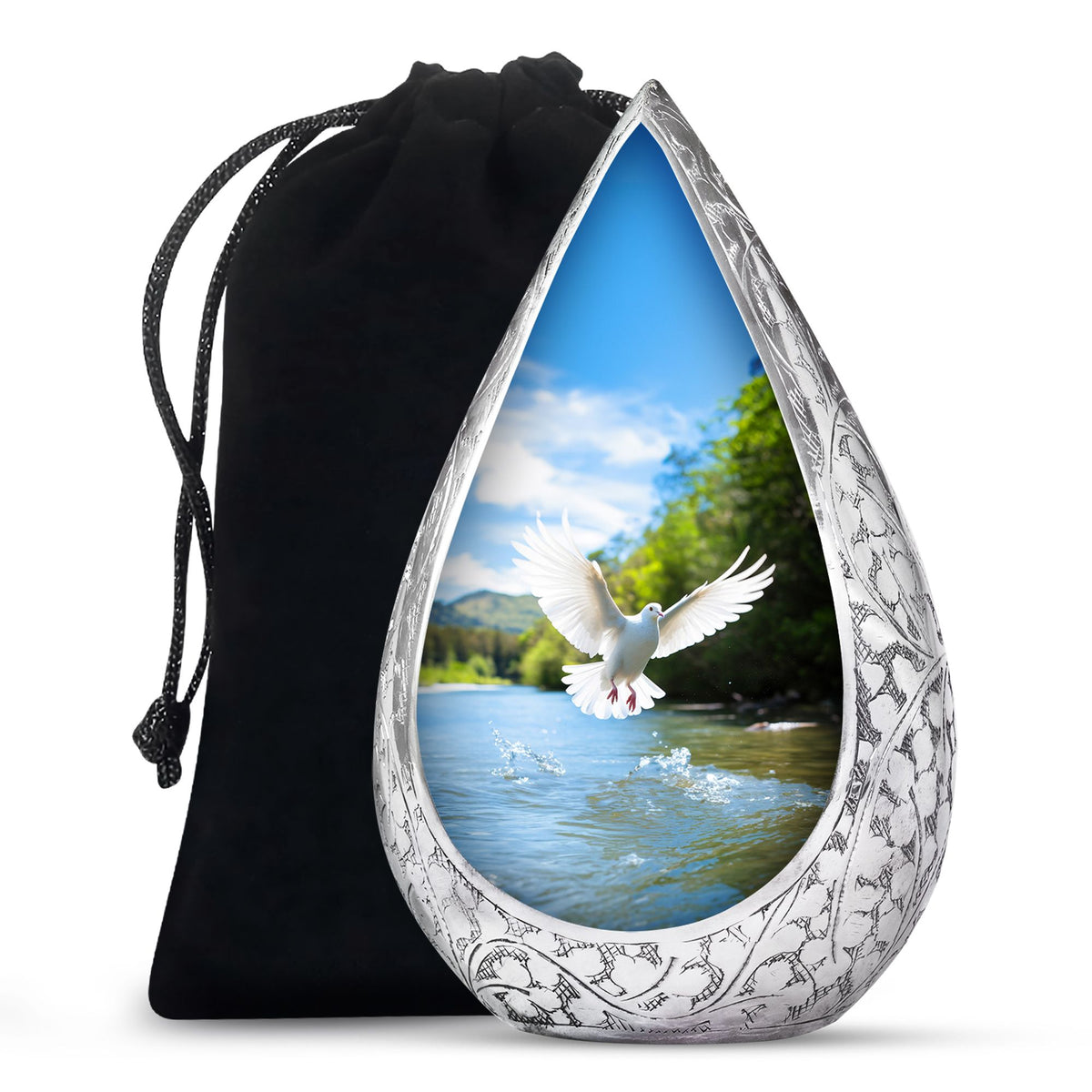 Nature Funeral Theme Urn - Dove Memorial Urn For Loved Ones