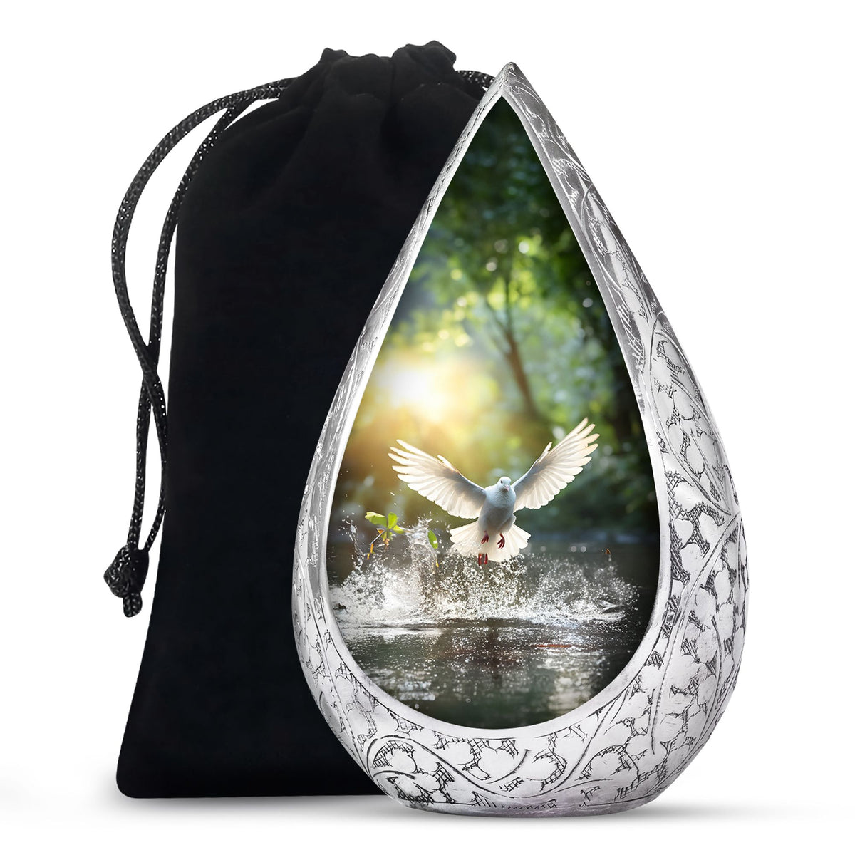 Dove Bird Memorial Urn For Ashes - Cremation Urns For Human Ashes Adult