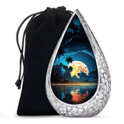 Night Beach Memorial Urn - Moonlight Cremation Urn For Loved Ones