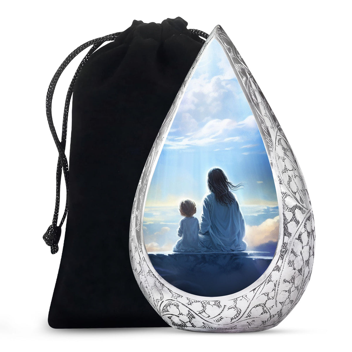 Heaven Cloud Memorial Urn - Peaceful Angel Cremation Urn For Male & Female