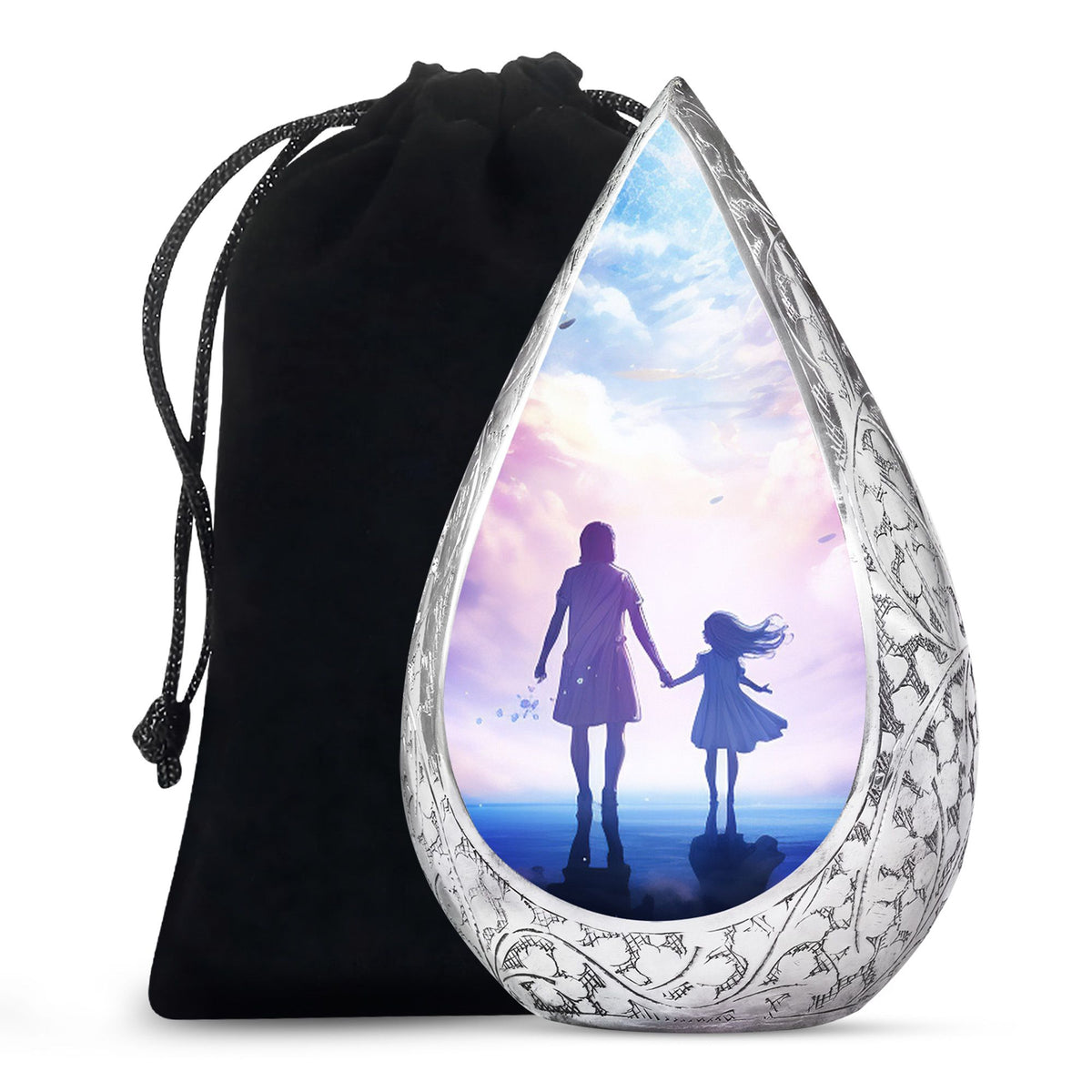 Peaceful Sky Memorial Urn - Heavenly Angel Cremation Urn For Loved Ones