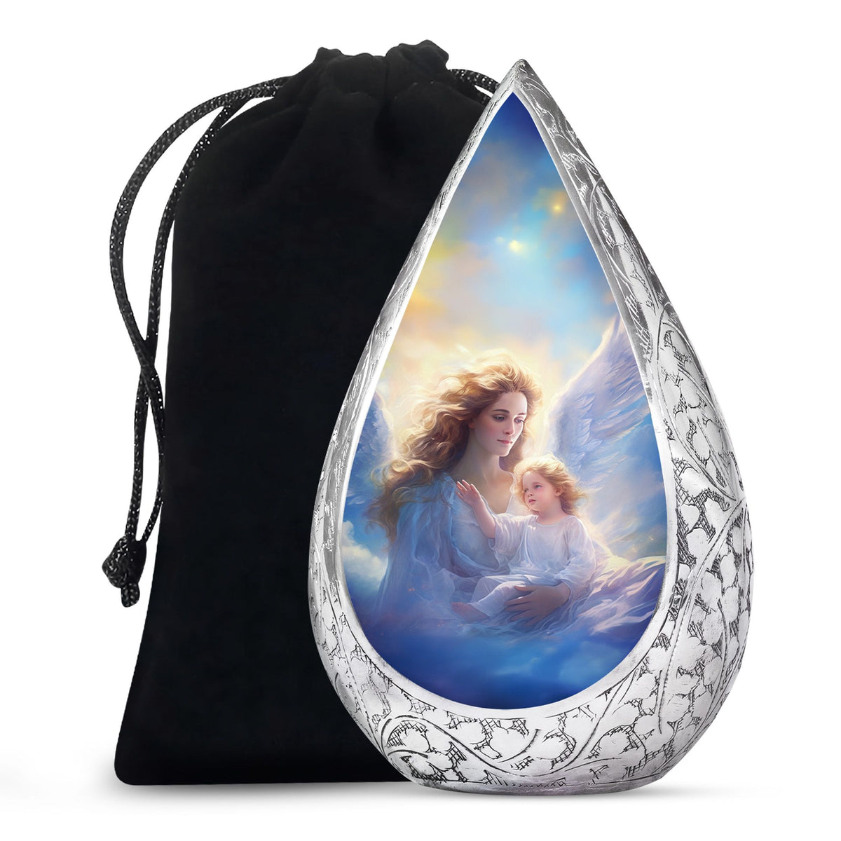 Guardian Angel Memorial Urn - Spiritual Cremation Urn For Human Ashes
