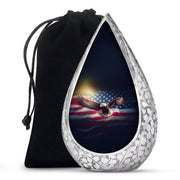 American Tribute Cremation Urn - Military Funeral Urn For Male & Female