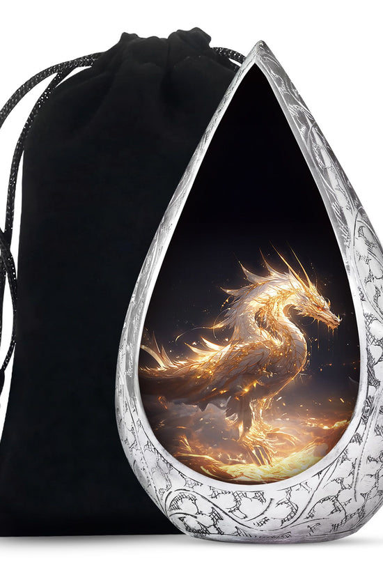 Black Shadow Dragon Cremation Urn For Ashes - Elegant Memorial Urn