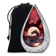 Red Artistic Dragon Memorial Urn - Beautiful Funeral Urn For Adult Ashes