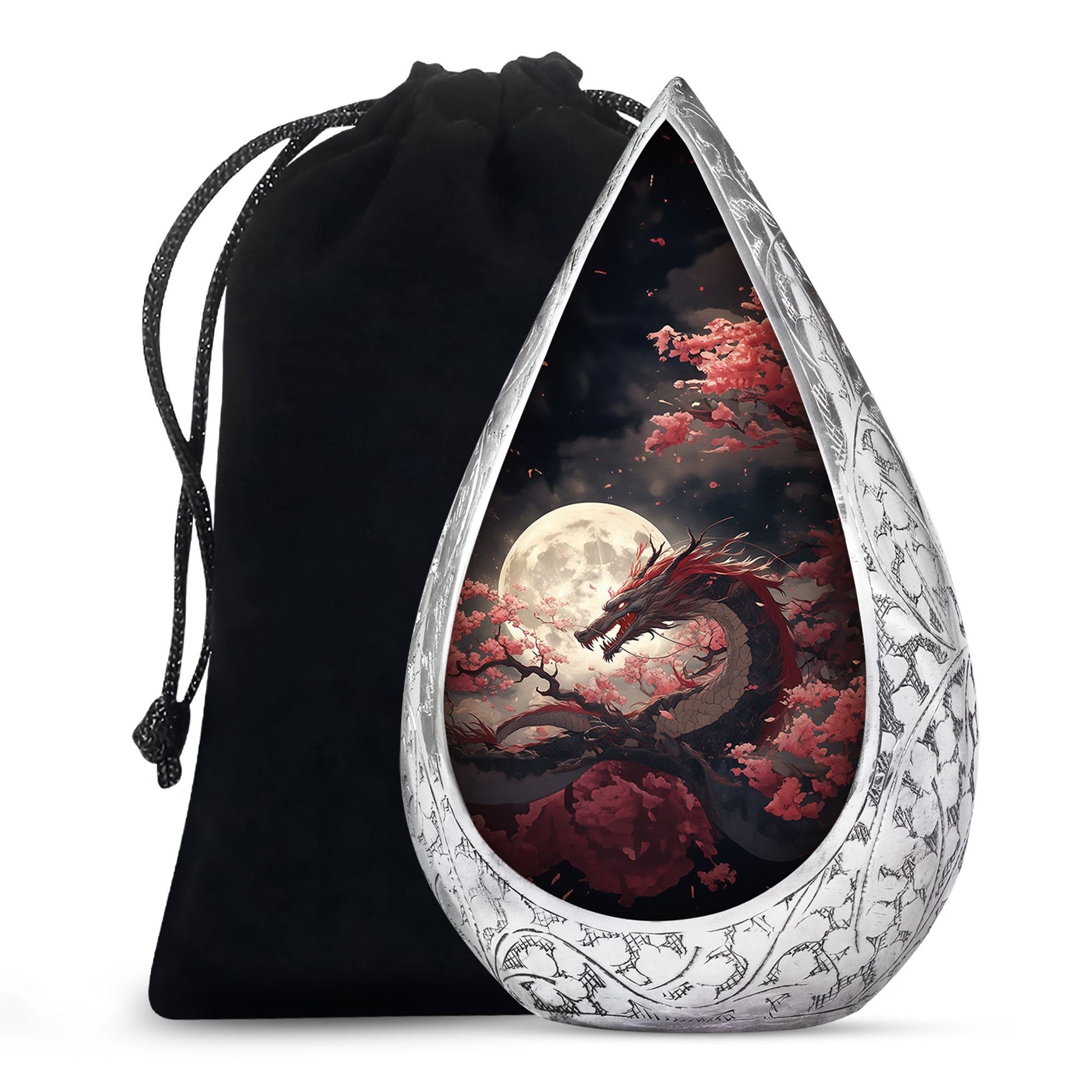 Red Dragon Funeral Urn - Beautiful Theme Memorial Urn For Loved Ones