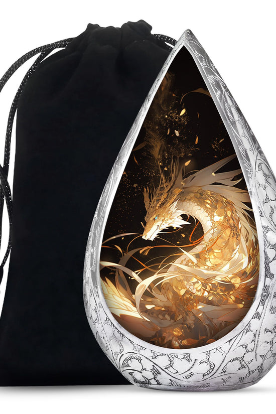 Dragon Guardian Funeral Urn For Human Ashes - Artistic Aluminium Urn