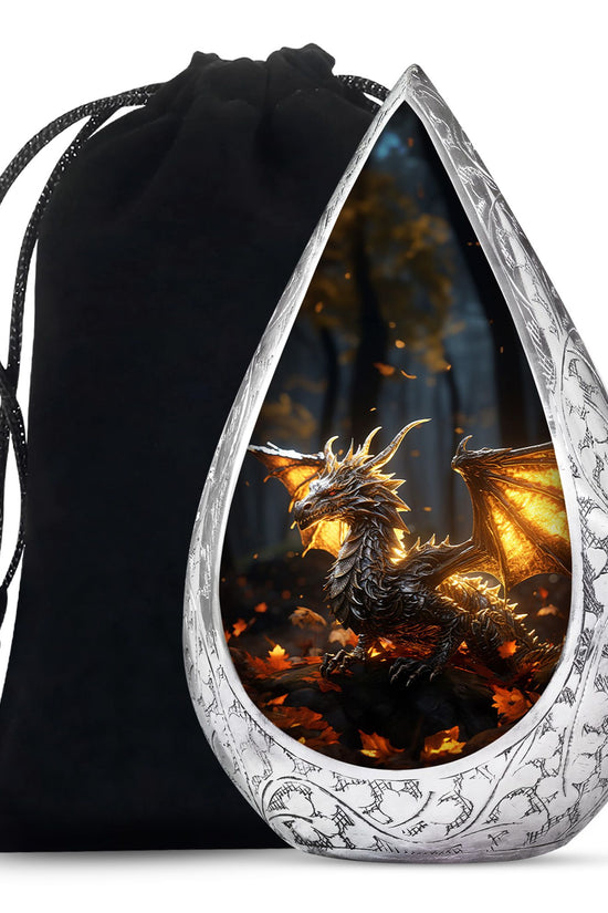 Golden Dragon Treasure Funeral Urn For Ashes - Luxury Memorial Urn