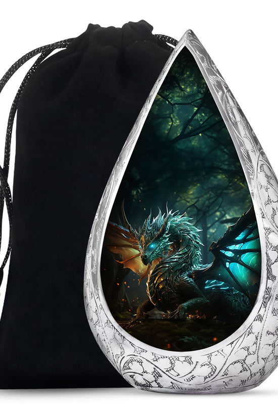 Dragon Galaxy Funeral Urn For Adults - Celestial Aluminium Ashes Urn