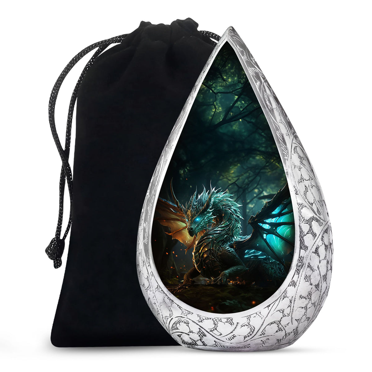 Dragon Galaxy Funeral Urn For Adults - Celestial Aluminium Ashes Urn