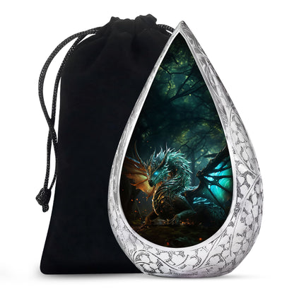 Dragon Galaxy Funeral Urn For Adults - Celestial Aluminium Ashes Urn