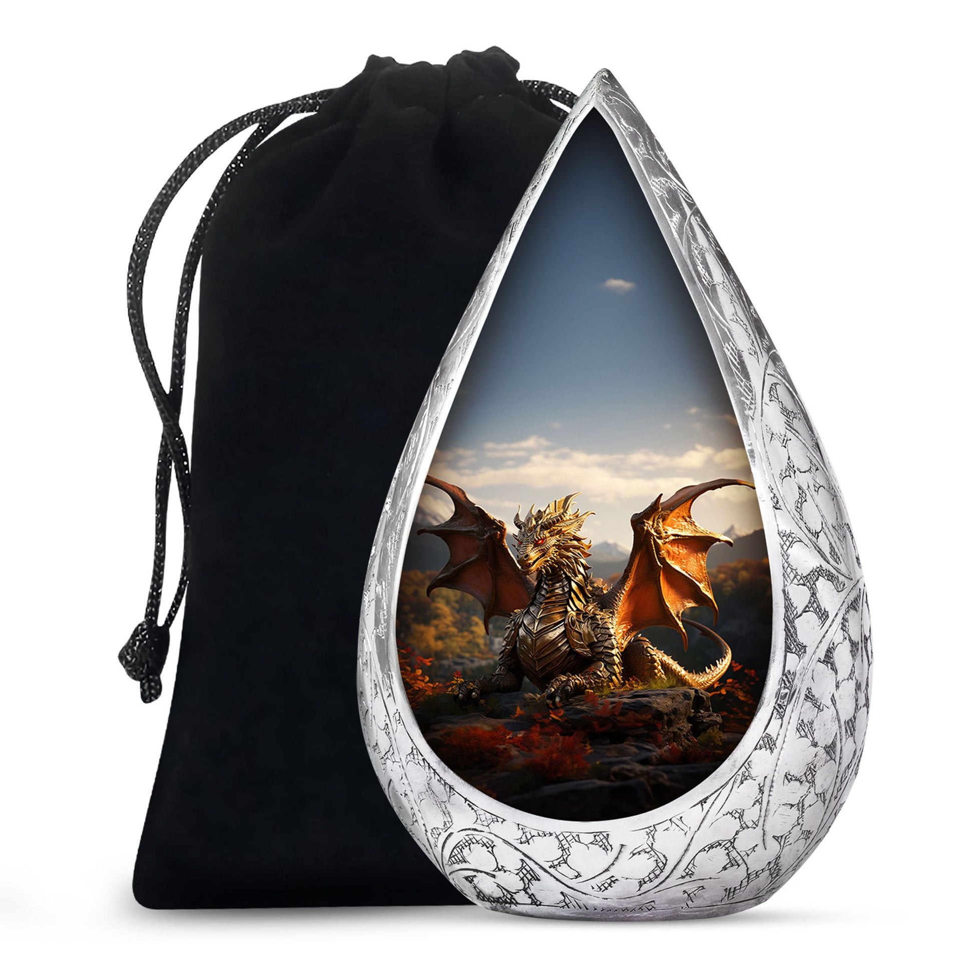Dragon Heaven Memorial Urn For Adults - Elegant Cremation Urn For Adults