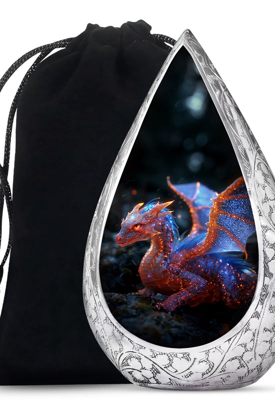 Golden Dragon Wings Cremation Urn For Adults - Artistic Funeral Urn