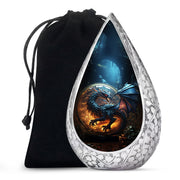 Purple Mystic Dragon Cremation Urn For Ashes - Fantasy Memorial Urn