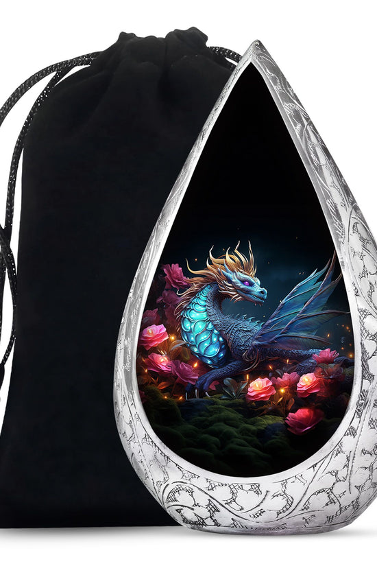 Dragon Theme Funeral Urn - Red Artistic Cremation Urn For Adult Ashes