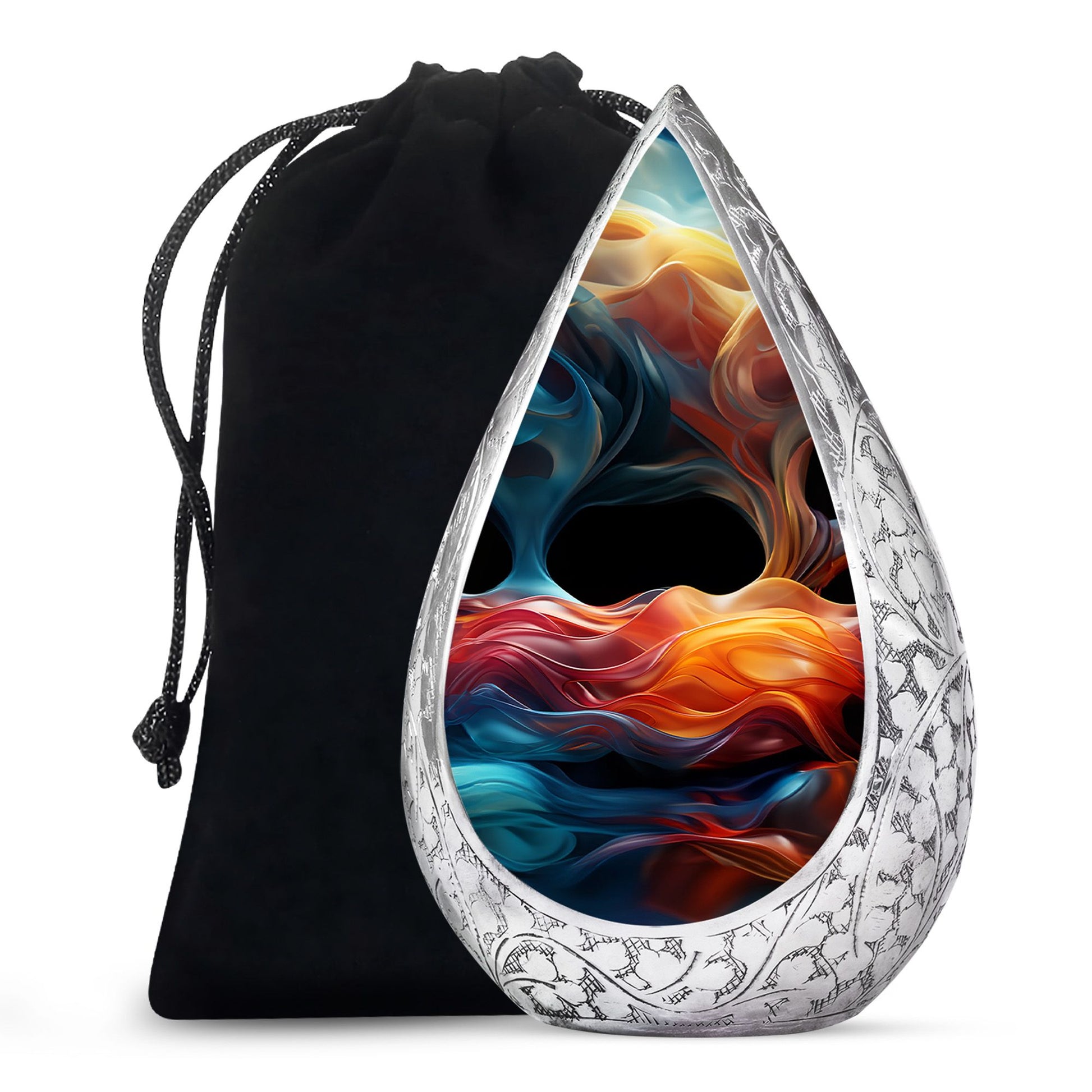 Cremation Urn For Ashes - Black Aluminum Urn For Loved Ones