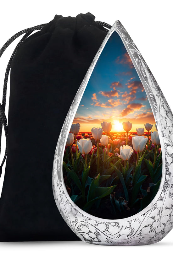 Serene Sunset Tulip Urn - Premium Memorial Urn For Loved Ones
