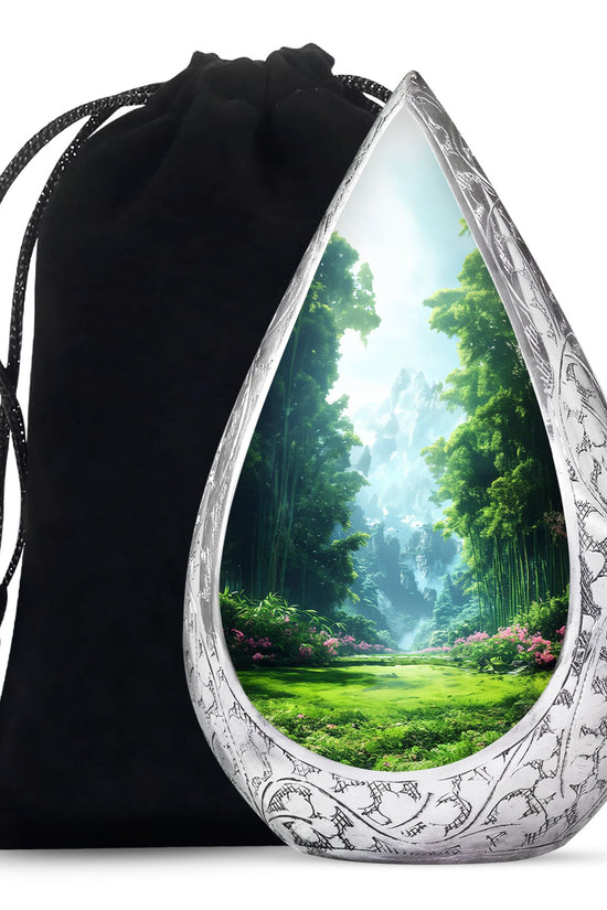 Forest Landscape Funeral Urn - Nature Cremation Urn For Human Ashes