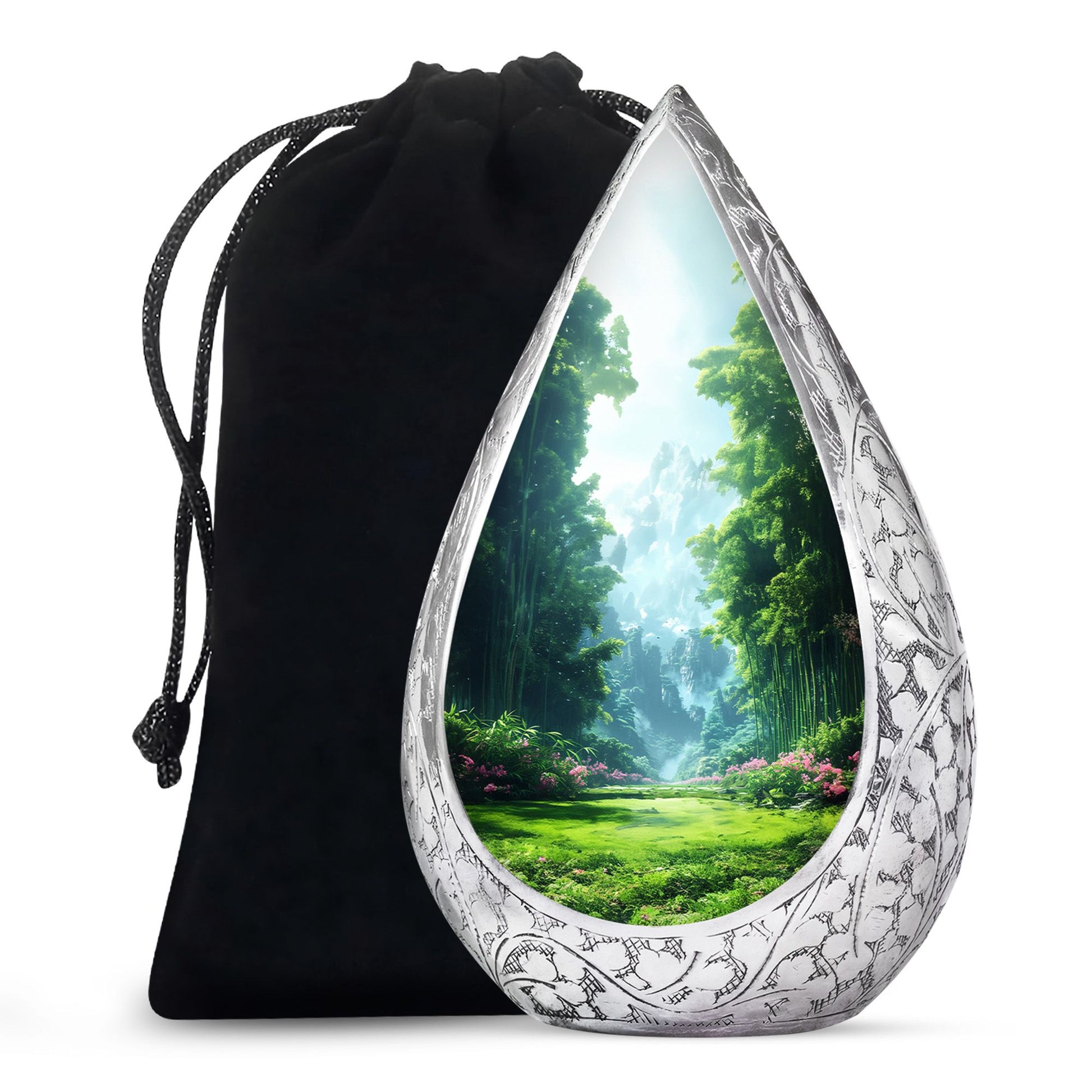 Forest Landscape Funeral Urn - Nature Cremation Urn For Human Ashes