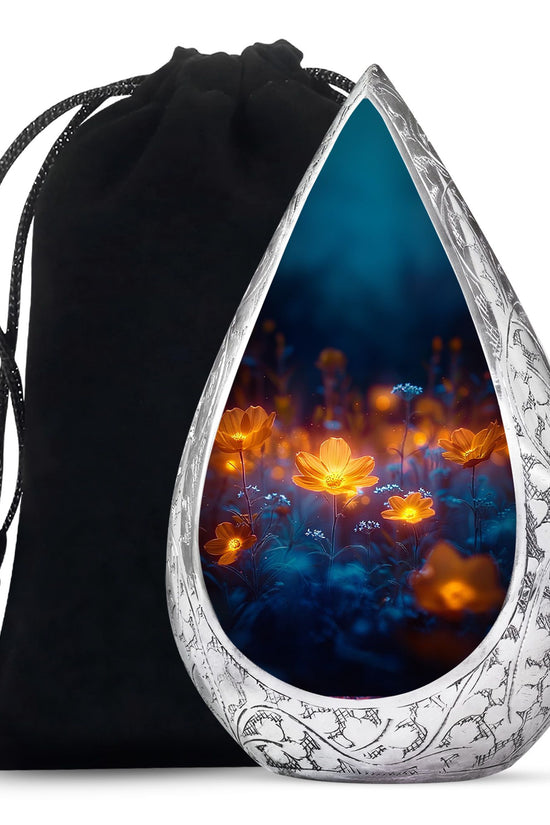Glowing Beautiful Flower Memorial - Large Cremation Urn For Loved Ones