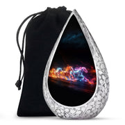 Horse Tribute Cremation Urn - Aluminium Cremation Urn For Burial