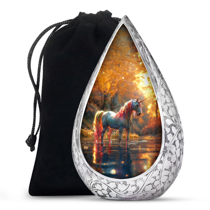 Mystical Unicorn Cremation Urn - Fantasy Memorial Urn For Adult Ashes