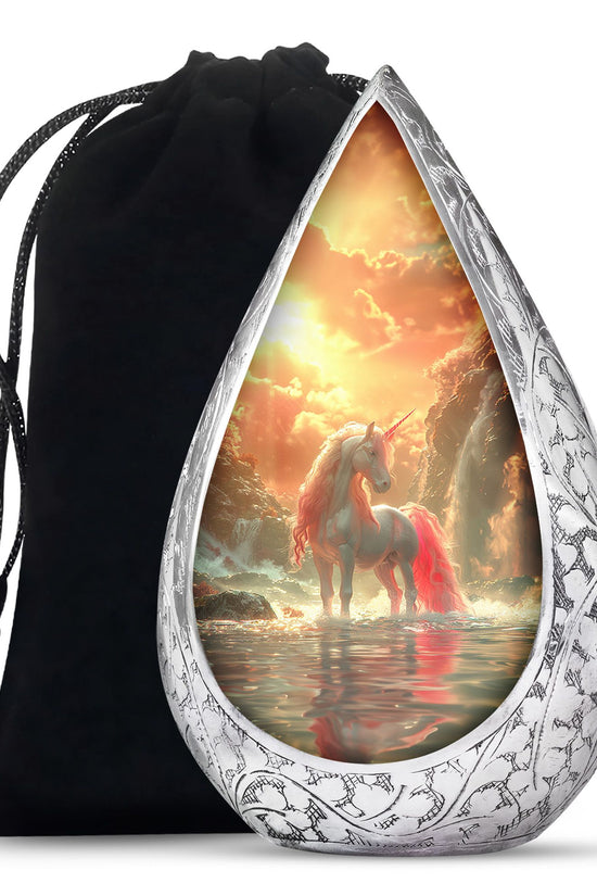 Unicorn Theme Memorial Urn - Beautiful Cremation Urn For Human Ashes