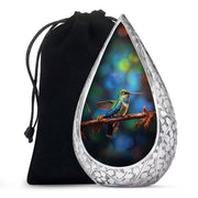 Senic Hummingbird Memorial Urn - Blue Aluminium Urn For Loved Ones
