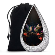 Paper Artistic Hummingbird Cremation Urn - Black Aluminium Urn For Burial