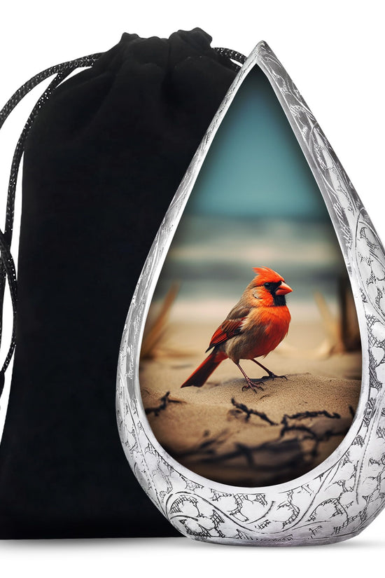 Nature Cardinal Memorial Urn - Beautiful Funeral Urn for Adults Ashes