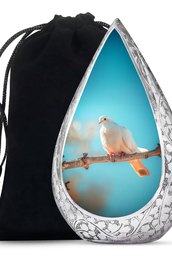 Dove Funeral Urn - Large Memorial Urn For Male & Female