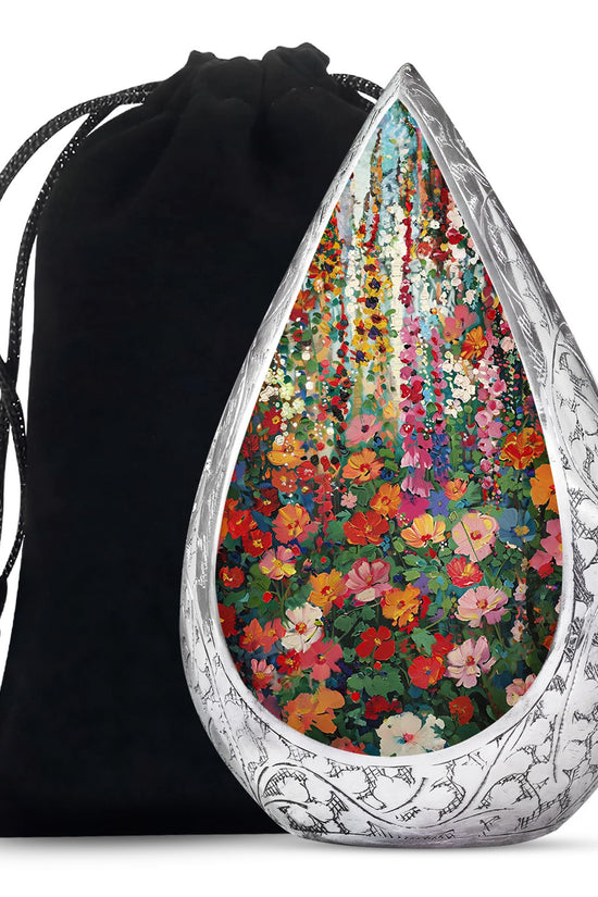 Artistic Flower Memorial Urn - Cremation Urn For Adult Ashes