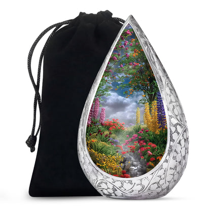 Colourful Floral Memorial Urn - Beautiful Garden Cremation Urn For Burial