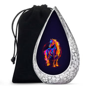Horse Theme Cremation Urn - Colourful Memorial Urn For Human Ashes