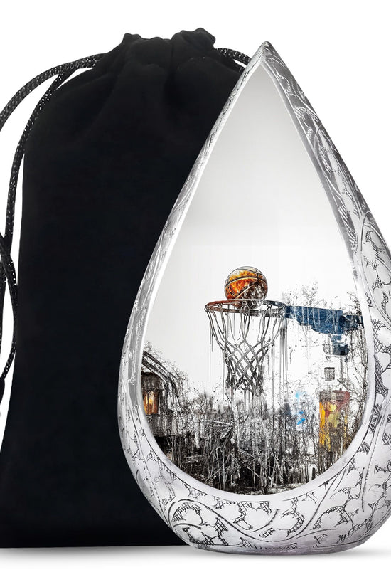 Basketball Memorial For Ashes - Aluminum Cremation Urn For Adult