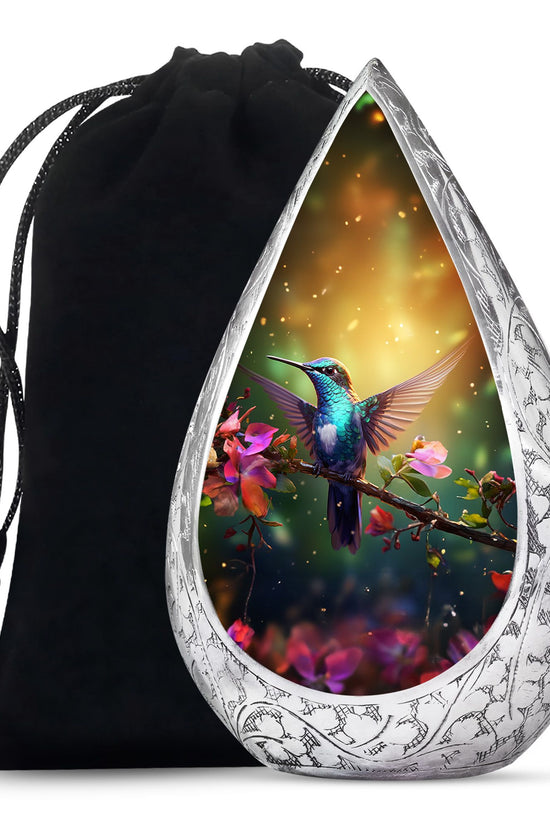 Peaceful Hummingbird Cremation Urn - Beautiful Burial Urn For Human Ashes