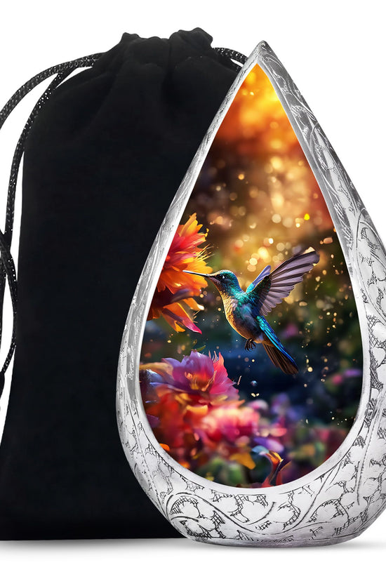 Nature Hummingbird Cremation Urn - Decorative Cremation Urn For Loved Ones