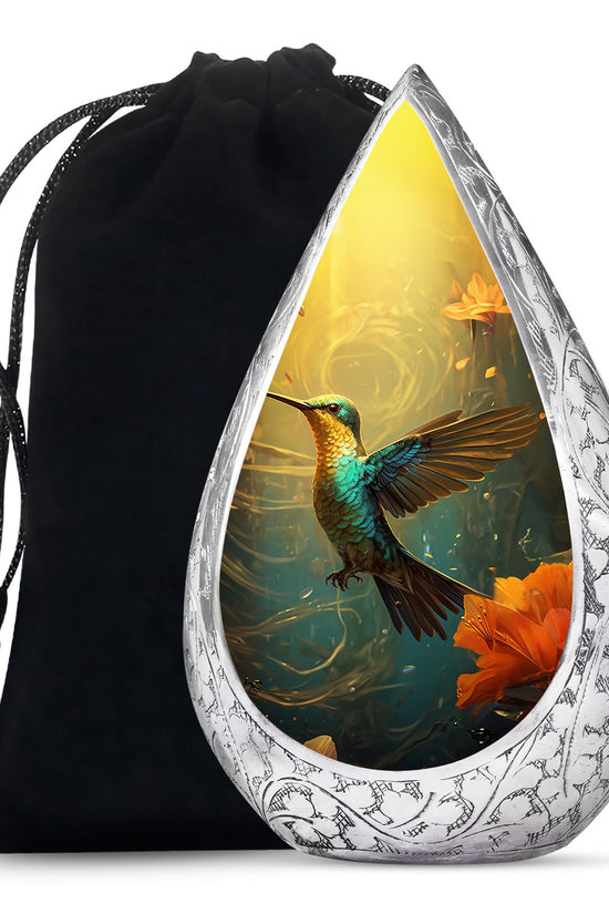 Peaceful Hummingbird Funeral Urn - Elegant Cremation Urn for Adults